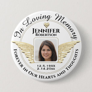 In Loving Memory Photo Remembrance 7.5 Cm Round Badge