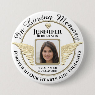 In Loving Memory Photo Remembrance 7.5 Cm Round Badge