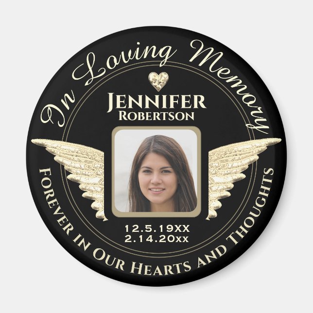 In Loving Memory Photo Remembrance Magnet (Front)
