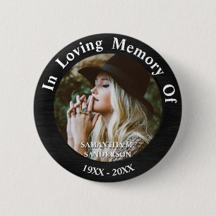 In Loving Memory Photo Remembrance Memorial 6 Cm Round Badge