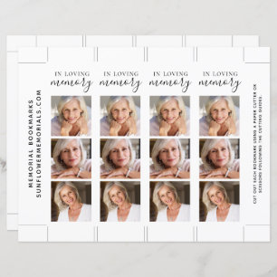 In Loving Memory Photo Strip Memorial Bookmark