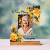 In Loving Memory Photo Tribute Acrylic Sign