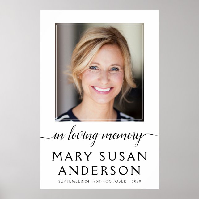 In Loving Memory Photo Welcome Sign (Front)