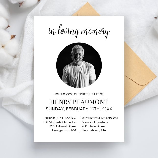 In Loving Memory Prayer Funeral Welcome Memorial Invitation (Creator Uploaded)