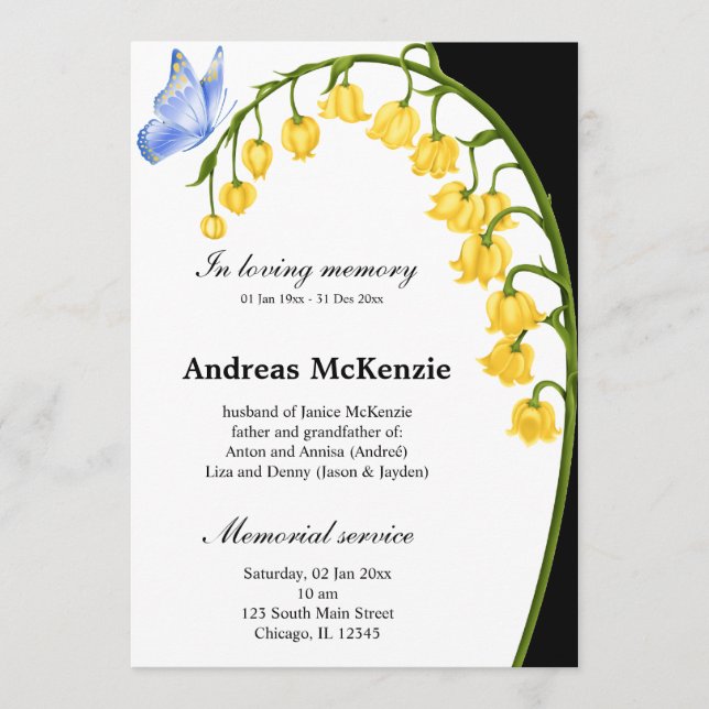 In loving memory programme (Front)