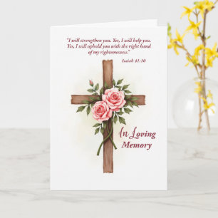 In Loving Memory Religious Sympathy Cross Card