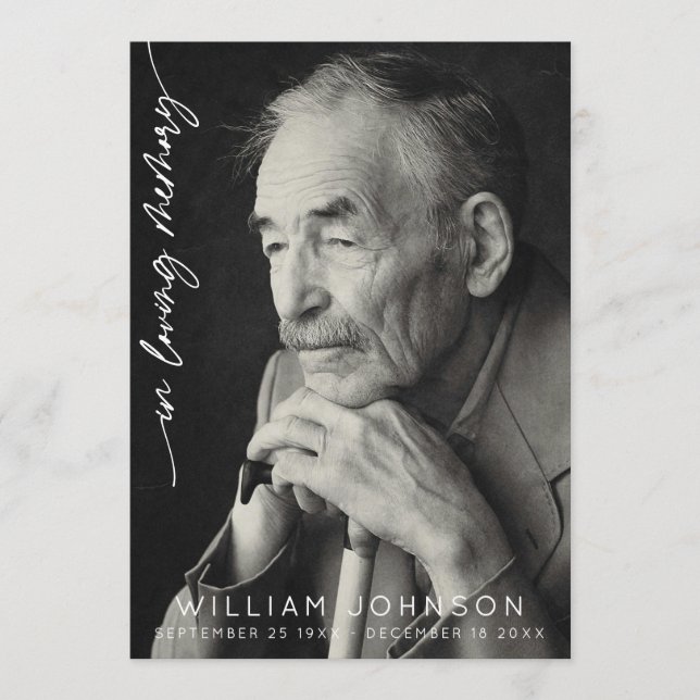 In Loving Memory Remembrance Photo Funeral Programme (Front)