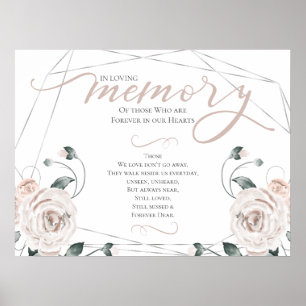 In Loving Memory Remembrance Prayer Wedding Sign
