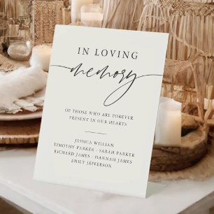 In Loving Memory Rustic Wedding Memorial Sign