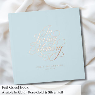 "In Loving Memory" Script Font Keepsake Funeral  Guest Book