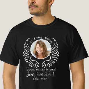 In Loving Memory Shirt With Wings Photo Template