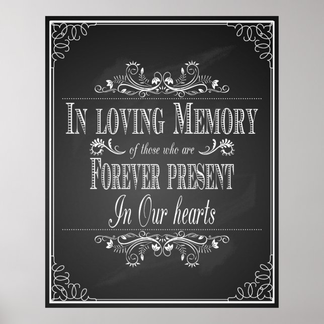 "In loving memory" SIGN for loved one (Front)