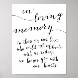 In loving memory sign - to those in our lives
