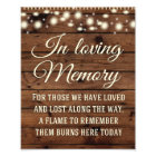 In Loving Memory Sign, Wedding Decor, Wedding Sign