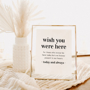 In Loving Memory Sign Wish You Were Here Wedding