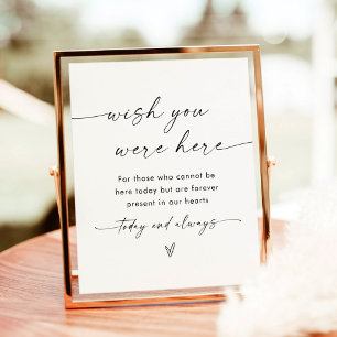 In Loving Memory Sign Wish You Were Here Wedding