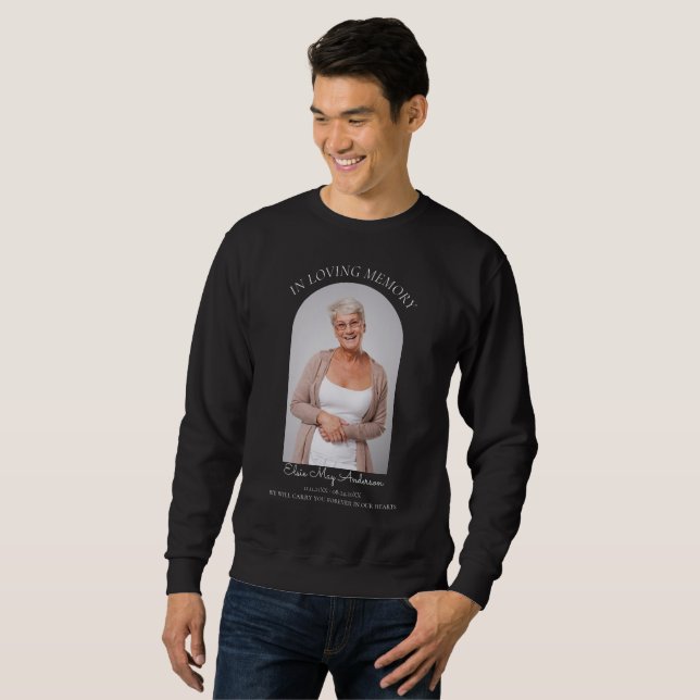 In loving memory simple elegant photo sweatshirt (Front Full)