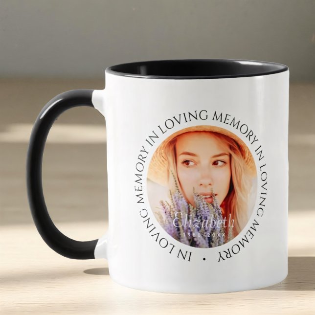 In Loving Memory Simple Modern Custom Photo Mug (Creator Uploaded)