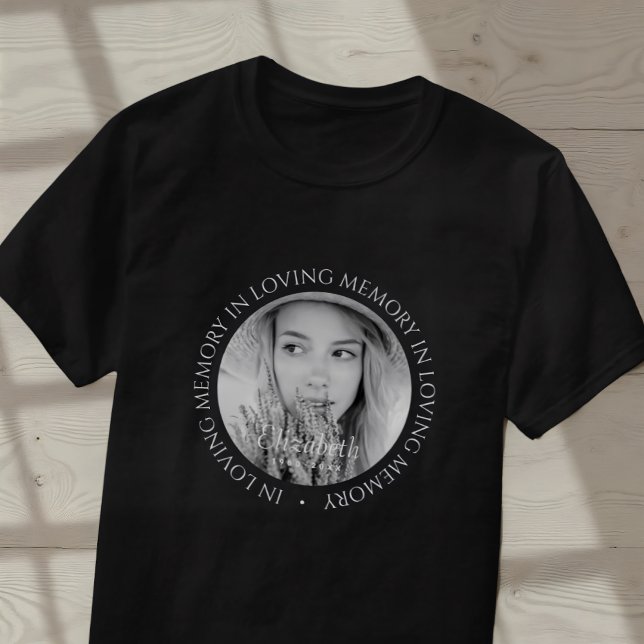 In Loving Memory Simple Modern Custom Photo T-Shirt (Creator Uploaded)