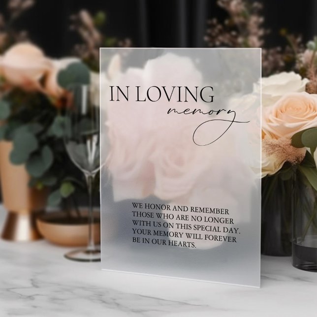 In Loving Memory Simple Wedding Mirror Decal Sign  (Creator Uploaded)