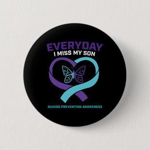 In Loving Memory Son Suicide Prevention Awareness  6 Cm Round Badge