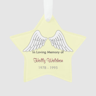 In loving memory Star Ornament