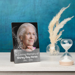 In Loving Memory Stardust Memorial Oval Photo Plaque
