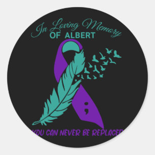 In Loving Memory Suicide Prevention Awareness  Classic Round Sticker