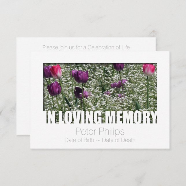 In Loving Memory Template 11 Celebration of Life (Front/Back)