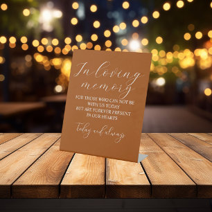 In Loving Memory Terracotta Memorial Sign Wedding