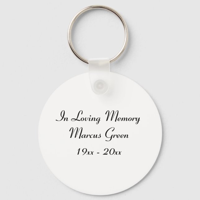 In Loving Memory The Lord's Prayer Funeral Keepsa  Key Ring (Back)