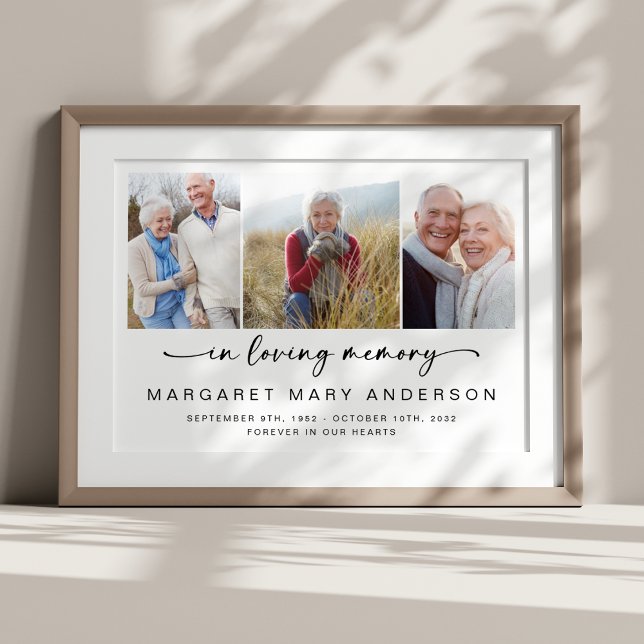 In Loving Memory | Three Photos Memorial Print (Creator Uploaded)