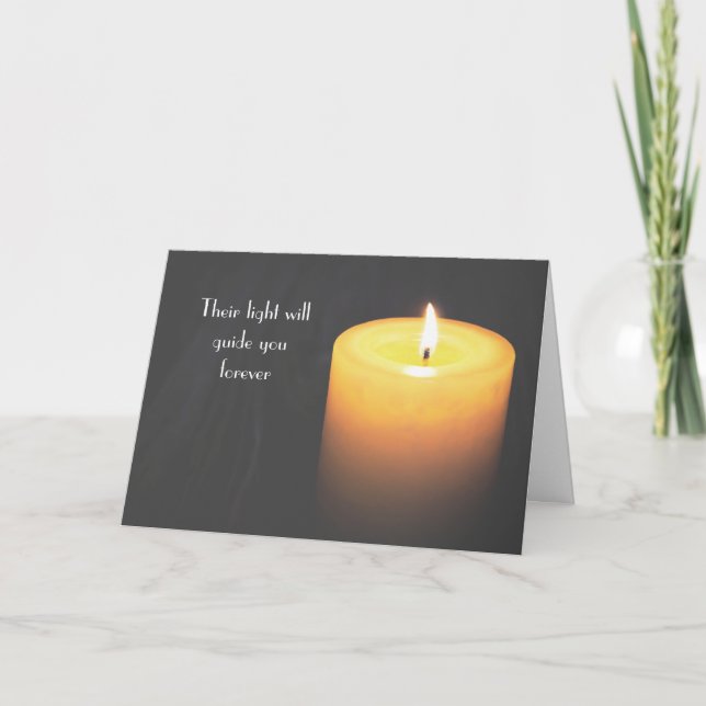In Loving Memory Twin Loss Candle  Card (Front)