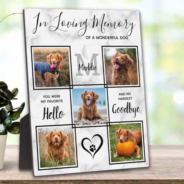 In Loving Memory Unique 5 Photo Pet Memorial Plaque (Creator Uploaded)