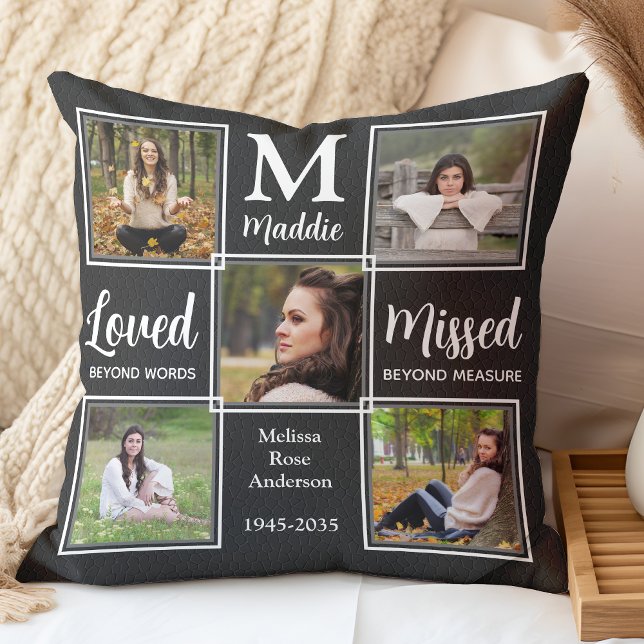 In Loving Memory Unique Photo Collage Memorial Cushion (Creator Uploaded)