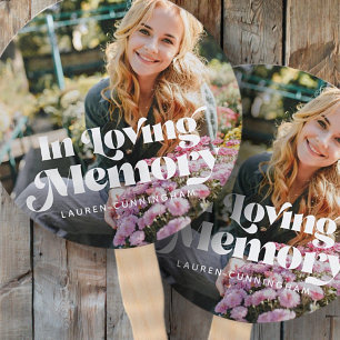 In Loving Memory Vintage Retro Memorial Photo Hand Fan