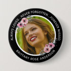 In Loving Memory Watercolor Floral Photo Memorial