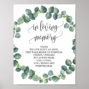 In loving memory Wedding Memorial Table Sign v13