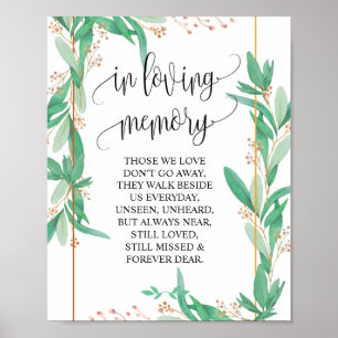 In loving memory Wedding Memorial Table Sign v2