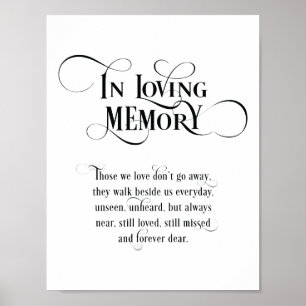 In loving memory Wedding Memorial Table Sign v2