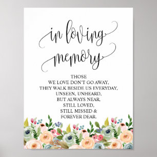 In loving memory Wedding Memorial Table Sign v6