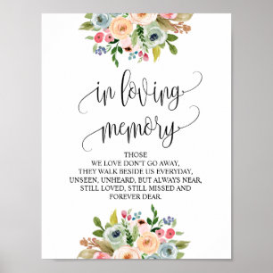 In loving memory Wedding Memorial Table Sign v9