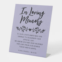In Loving Memory Wedding Personalised