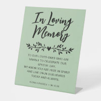 In Loving Memory Wedding Personalised