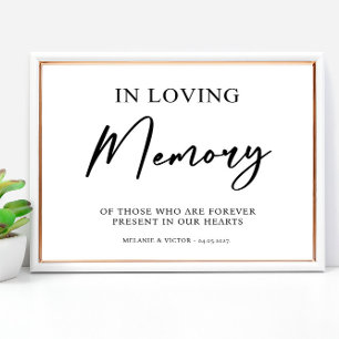 In loving memory Wedding Sign Poster