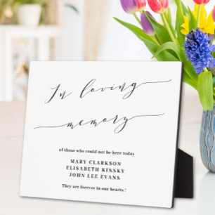 In loving memory wedding sign Tabletop Plaque