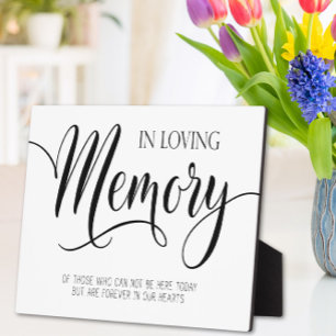In loving memory Wedding sign Tabletop Plaque 