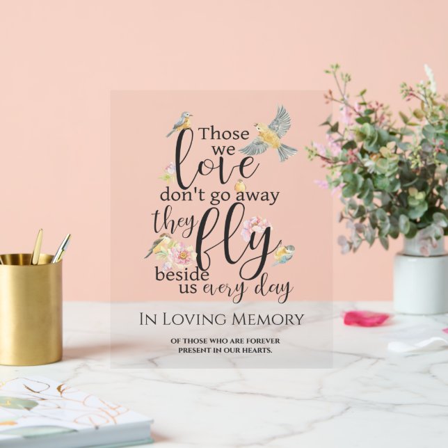 In Loving Memory Wedding Table Memorial Acrylic Sign (Wedding)