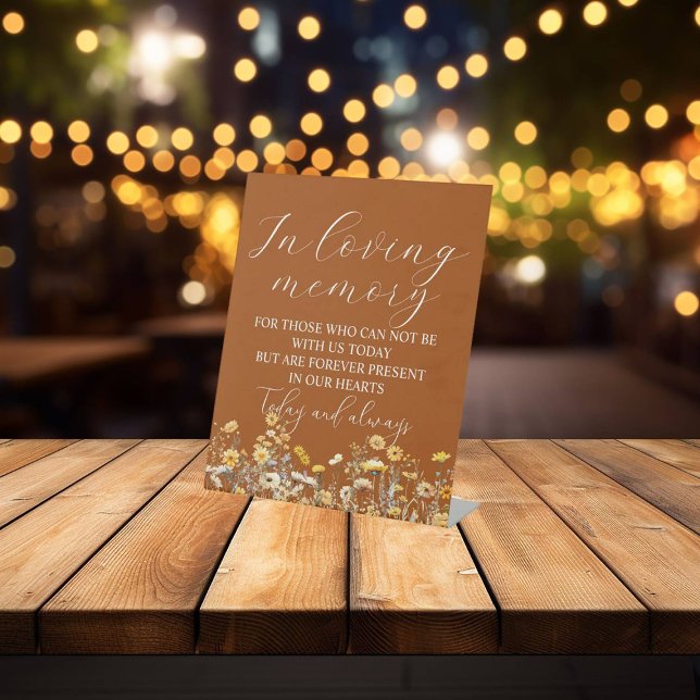 In Loving Memory Wildflowers Memorial Sign Wedding (Creator Uploaded)