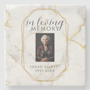 In Loving Memory with Photo marble Stone Coaster